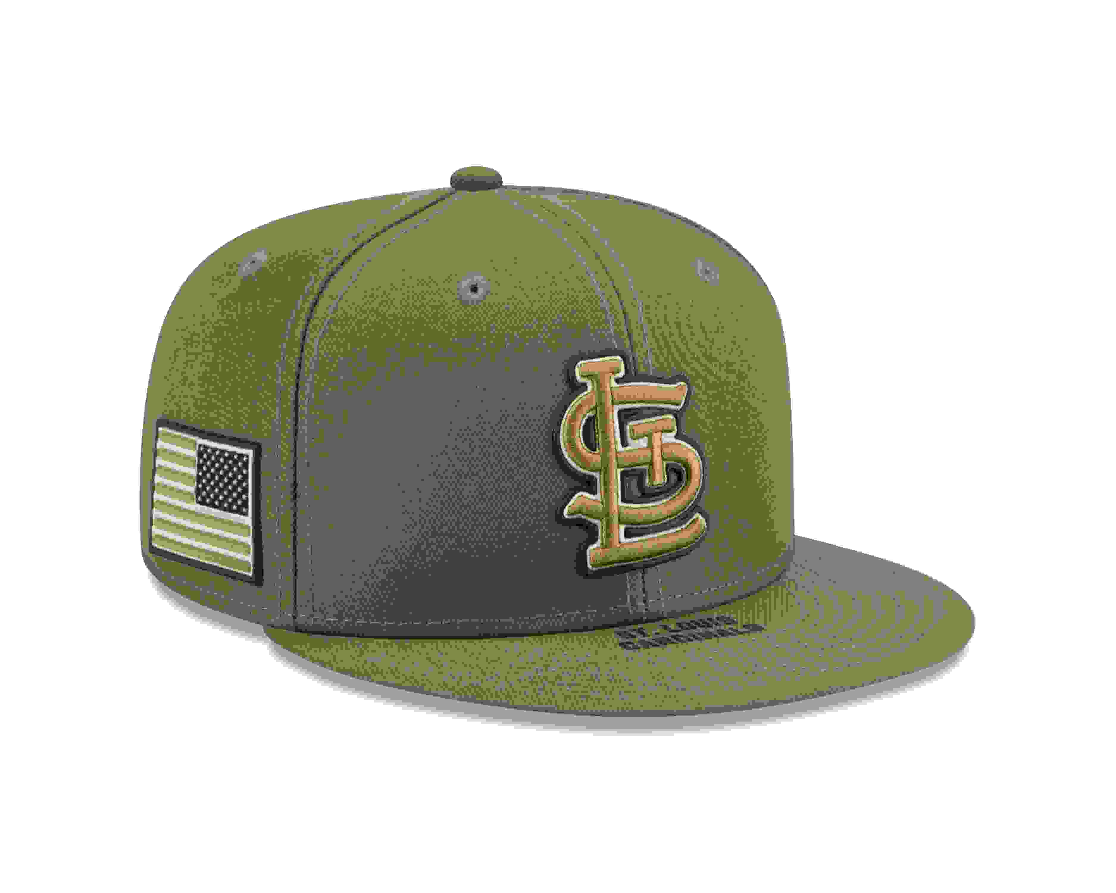 New Era St. Louis Cardinals 9FIFTY Armed Forces Green Snapback Hat